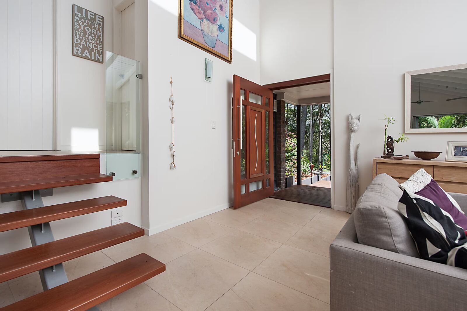 Glass stairs